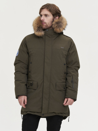 Пуховик Берген Top Arctic Goose мех Енот (Мужской; 54; Олива)
